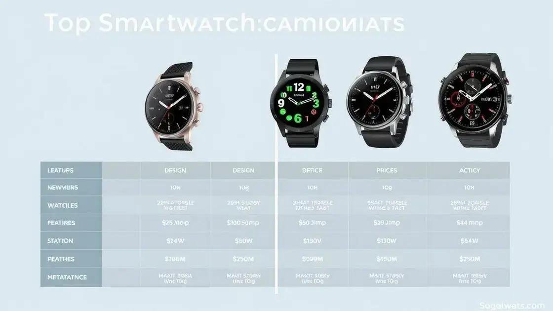 Comparação entre os principais modelos de smartwatches