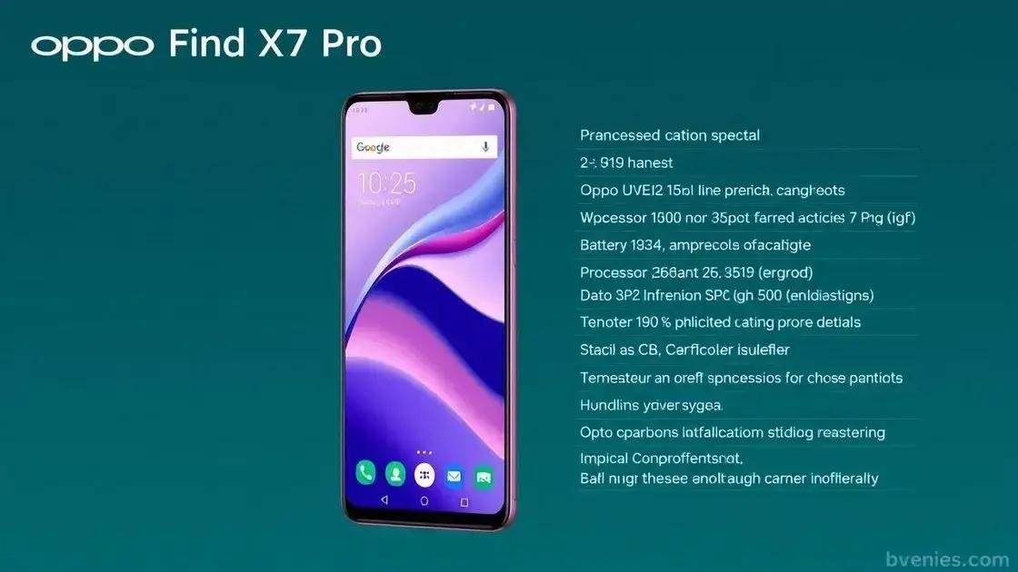 Especificações técnicas do Oppo Find X7 Pro
