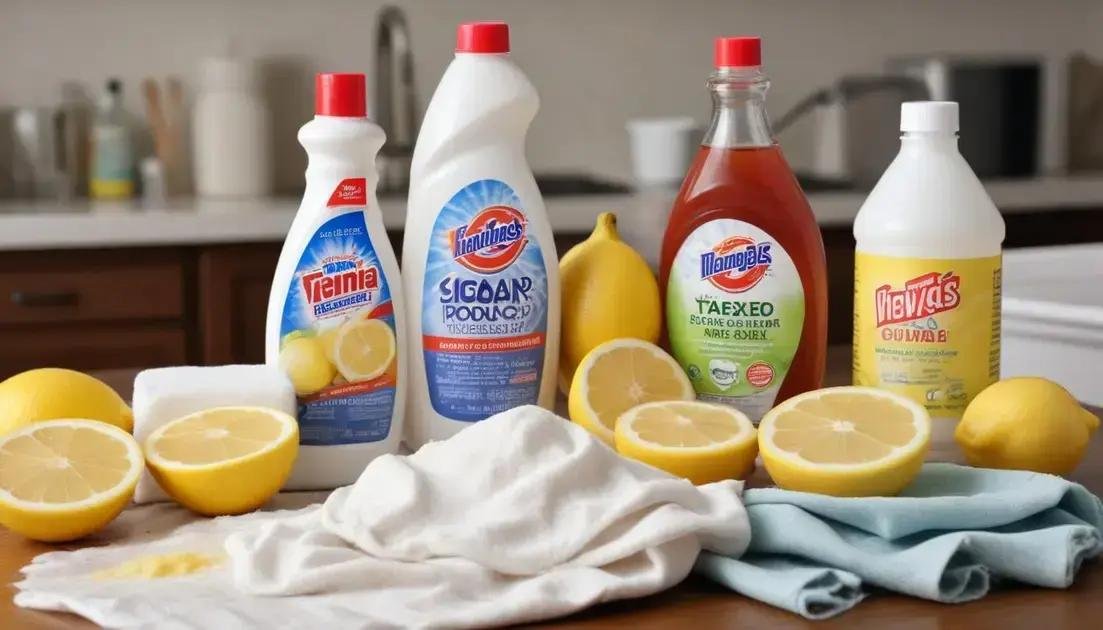 Produtos caseiros para remoção de manchas